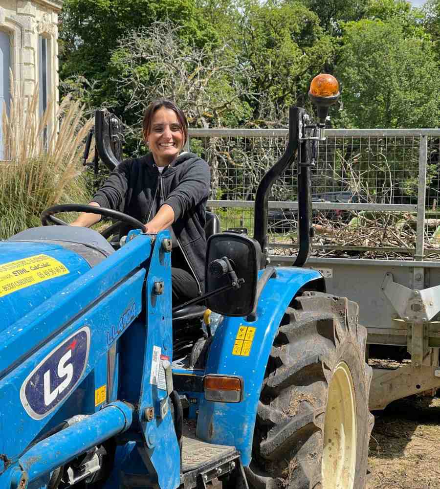 Chateau events behind the scenes at Château de la Boutinière, showing estate work in progress as part of hands-on activities during a hosted château experience.